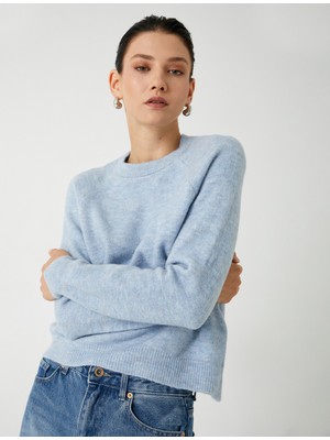 Koton Basic Triko Kazak Uzun Kollu Yumuşak Dokulu