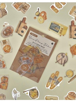 Mutfak Malzemeleri Bakery Şeffaf Sticker - Scrapbook - Notebook - Bullet Journal - Çıkartma - Süsleme