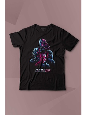 Kendim Seçtim Dark Side Star Wars Darth Baskılı Çocuk Tişört Kısa Kollu