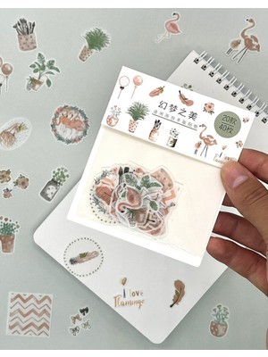 Flamingo  Sticker  - Bullet Journal - Defter Süsleme