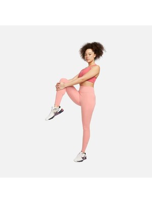 Nike One Luxe Mid-Rise Training Pink Tayt Kadın Antrenman Pembe Spor Tayt AT3098 606