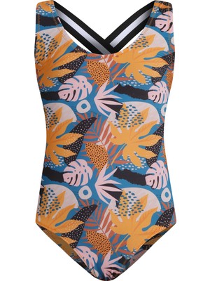 Svac Svac. Leafy Kız Çocuk Mayo Renkli Deniz Havuz Yüzücü Plaj Çabuk Kuruyan Rahat Kalıp