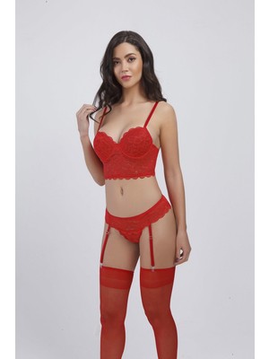 Büşra 111 Balenli Desteksiz Jatiyer Sütyen Takım