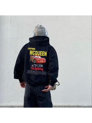 Touz Moda Lightning Mcqueen Cars Sweatshirt Siyah