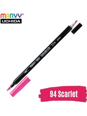 Marvy Artist Brush Pen 1800 Çift Taraflı Firça Uçlu Kalem 94 Scarlet