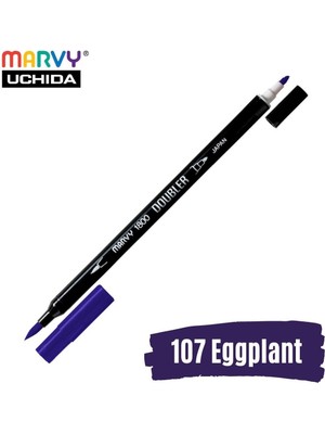 Marvy Artist Brush Pen 1800 Çift Taraflı Firça Uçlu Kalem 107 Eggplant