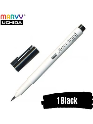 Marvy Artist Brush Pen 1100 Firça Uçlu Kalem 01 Black