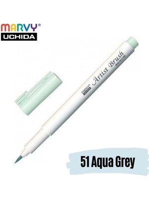 Marvy Artist Brush Pen 1100 Firça Uçlu Kalem 51 Aqua Grey