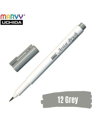 Marvy Artist Brush Pen 1100 Firça Uçlu Kalem 12 Grey