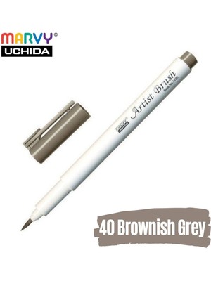 Marvy Artist Brush Pen 1100 Firça Uçlu Kalem 40 Brownish Grey