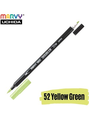 Marvy Artist Brush Pen 1800 Çift Taraflı Firça Uçlu Kalem 52 Yellow Green