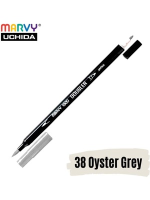 Marvy Artist Brush Pen 1800 Çift Taraflı Firça Uçlu Kalem 38 Oyster Grey