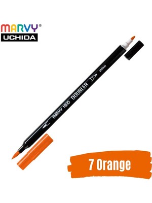 Marvy Artist Brush Pen 1800 Çift Taraflı Firça Uçlu Kalem 07 Orange