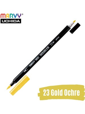 Marvy Artist Brush Pen 1800 Çift Taraflı Firça Uçlu Kalem 23 Gold Ochre