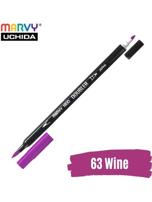 Marvy Artist Brush Pen 1800 Çift Taraflı Firça Uçlu Kalem 63 Wine