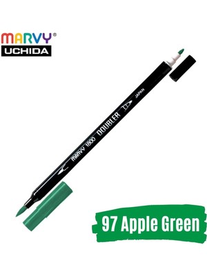 Marvy Artist Brush Pen 1800 Çift Taraflı Firça Uçlu Kalem 97 Apple Green