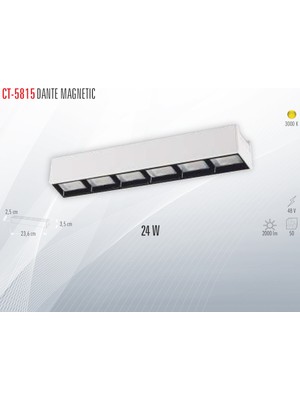 Cata CT-5815 Dante Magnetıc 24W Ray Armatür