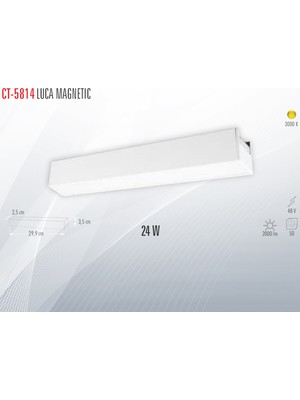 Cata CT-5814 Luca Magnetıc 24W Ray Armatür