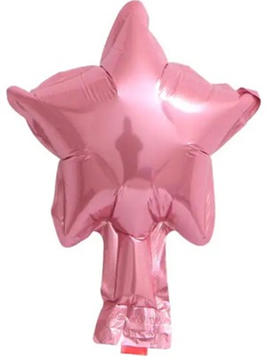 Kidspartim 5 Inç Mini Yıldız Folyo Balon Pembe 5 Adet