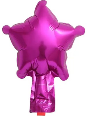 Kidspartim 5 Inç Mini Yıldız Folyo Balon Fuşya 5 Adet