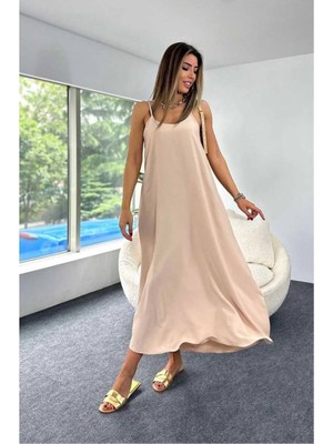 MST Clothing Ayarlanabilir Askılı Ayrobin Kumaş Kadın Elbise