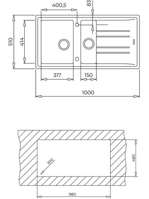 Teka Stone 60 B-Tg Metalik Siyah Evye-Ark 938 Siyah Armatür Seti