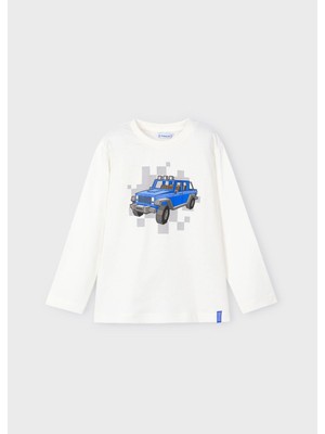 Mayoral Erkek Çocuk Araba Baskılı Sweatshirt
