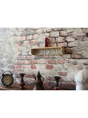 Neiwel Vintage Doa Naturel Ahşap Bar Raf