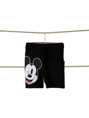 Alp Kids Mickey Mouse Baskılı Yan Cepli Erkek Çocuk Şort