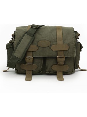 Old Cotton Cargo 7156 Kanvas Vintage Postacı Omuz Günlük Retro Boho Satchel Pamuk Kumaşlı Çanta