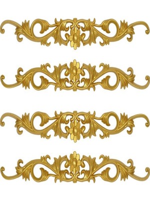 Bazaar Avm Dekoratif Poliüretan Tavan-Duvar-Mobilya -Dekor-Kapı Papatya 4 Lü Motif Set (10 cm x 65 Cm)