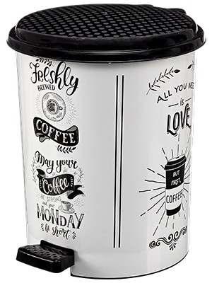 Elif Desenli Pedallı Çöp Kovası Büyük