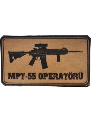 Seyhan Askeri Malzeme Mpt 55 Operatörü -Dikdörtgen  Deri Peç - Arma - 2 Wolf Leather Patch
