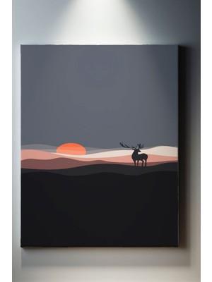 SuAla Illüstrasyon Temalı, Tepedeki Geyik TABLO-311