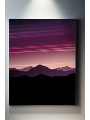 SuAla Illüstrasyon Temalı, Tepeler Kanvas TABLO-252