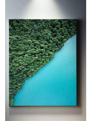 SuAla Manzara Temalı, Yeşil Mavi Kanvas TABLO-287