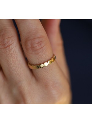 Yenigün Kuyumculuk 14 Ayar Altın Düz Plakalı Bombeli Yüzük