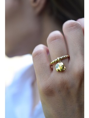 Yenigün Kuyumculuk 14 Ayar Altın Kadın Fil Sallantılı Yüzük