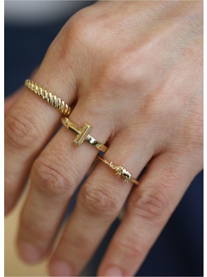 Yenigün Kuyumculuk 14 Ayar Altın Sarmal Düz Yüzük