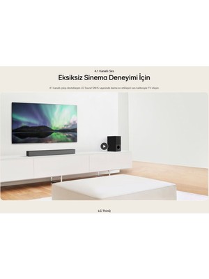 Lg Ev Sinema Soundbar Premium Dts Virtual: x 600W Yüksek Ses ve Kalite, 4.1 Kanal Sinema Deneyimi, Kablosuz Bluetooth Optik, HDMI ve USB Ses Sistemi