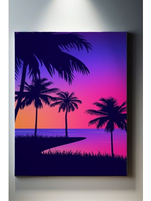 SuAla Illüstrasyon Temalı, Palmiye Manzaraları TABLO-362