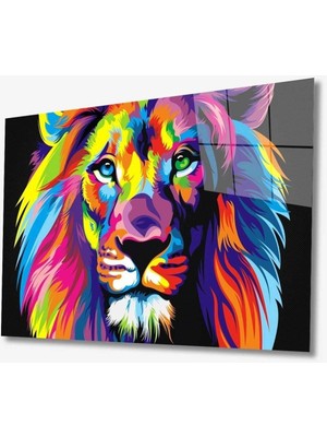 Miyrem  Miyrem Glasses Collection -A1^#  Aslan Hayvan Cam Tablo