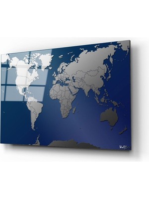 Miyrem  Miyrem Glasses Collection -A1^#  Dünya Haritası 75 Cam Tablo