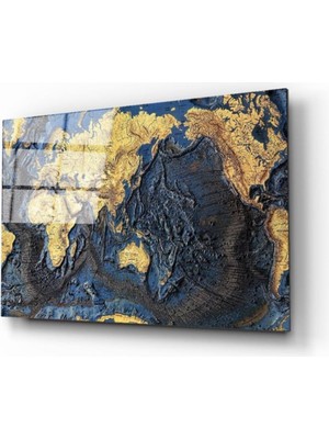 Miyrem  Miyrem Glasses Collection -A1^#  Dünya Haritası 84 Cam Tablo