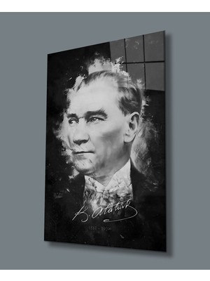 Miyrem  Miyrem Glasses Collection -A1^#  Atatürk Portresi Uv Baskılı Cam Tablo