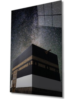 Miyrem  Miyrem Glasses Collection -A1^#  Kabe Kutsal Topraklar Dini Islami Cam Tablo 4 mm Cam