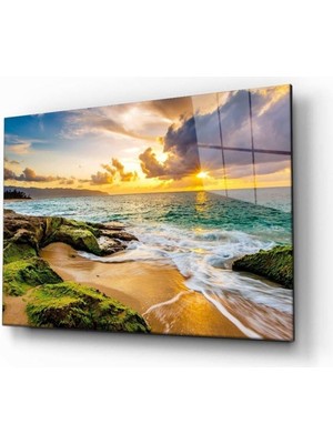 Miyrem  Miyrem Glasses Collection -A1^#  Doğa Manzara Cam Tablo