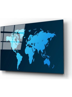 Miyrem  Miyrem Glasses Collection -A1^#  Dünya Haritası 17 Cam Tablo