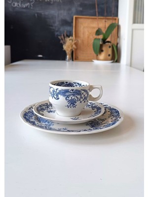 Villeroy & Boch Valeria Üçlü/trio Çay Fincanı Vitro Porzellan Antıque  Tea Cup & Saucers