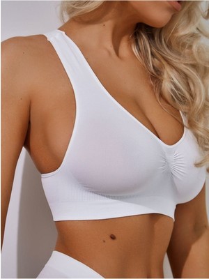 Woodhub Slip Panax Model Spor Korse Büstiyer Sarkma Önleyici Sıkı Büstiyer Korse Korse Sütyen Beyaz Renk In